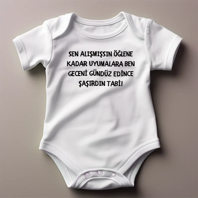 Anne Sen Alışmışsın Baskılı Zıbın