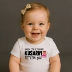 Bazen Çok İçtiğimde Kusarım Teyzem Gibi Kız Baskılı Zıbın