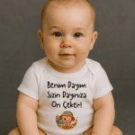 Benim Dayım Sizin Dayınıza On Çeker Erkek Baskılı Body Baskılı Zıbın