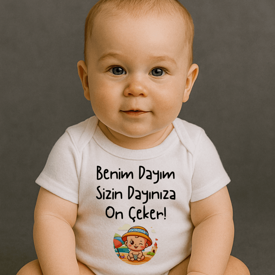 Benim Dayım On Çeker Erkek Baskılı Zıbın Benim Dayım Sizin Dayınıza On Çeker Erkek Baskılı Body Baskılı Zıbın - Görsel 1