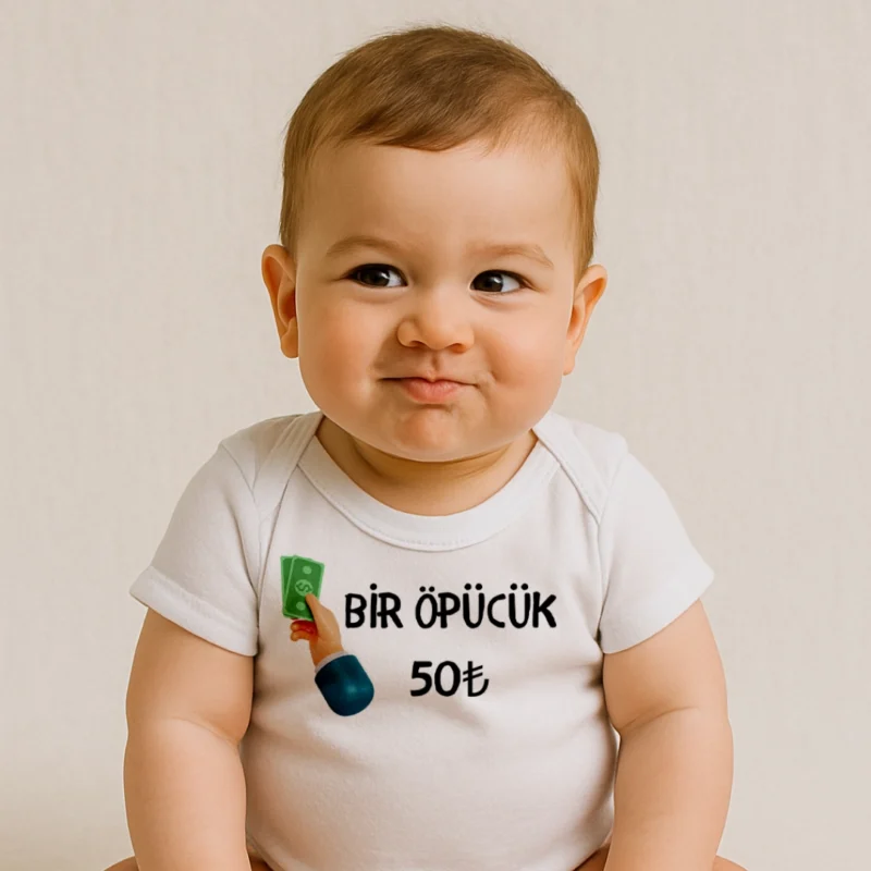 Bir Öpücük 50 TL Baskılı Zıbın