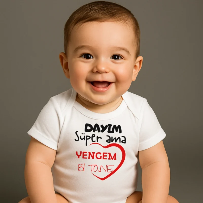 Dayım Süper Ama Yengem Bi Tane Baskılı Zıbın