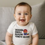 Dedemin Emekli Maaşını Yemeye Geldim Erkek Baskılı Body Baskılı Zıbın