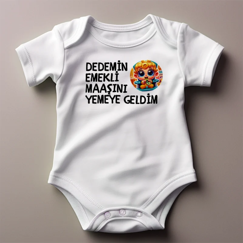 Dedemin Emekli Maaşını Yemeye Geldim Kız Baskılı Zıbın