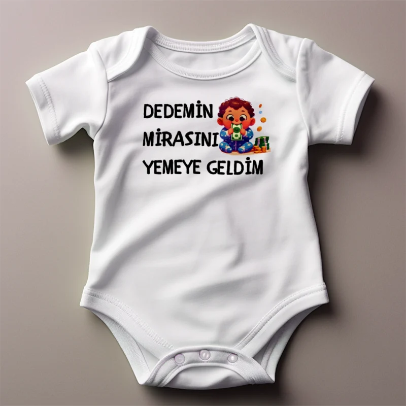 Dedemin Mirasını Yemeye Geldim Erkek Baskılı Zıbın