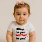 Dünya Bir Yana Amcam Bir Yana Body Baskılı Zıbın