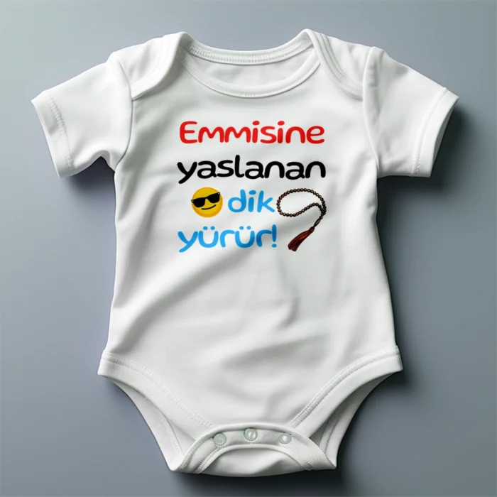 Emmisine Yaslanan Dik Yürür Baskılı Zıbın