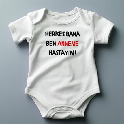 Herkes Bana Ben Anneme Hastayım Baskılı Zıbın