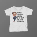 Herkes Yakışıklı Görsün Ne De Olsa Amcamın Yeğeniyim Erkek Çocuk Baskılı Tişört