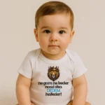 Ne Gam Ne Keder Nasıl Olsa Dedem Halleder Aslanlı Baskılı Zıbın