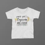 Panik Yok Teyzem Halleder Pembe Aydede Baskılı Tişört