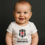 Biz Doğuştan Beşiktaşlıyız Baskılı Zıbın