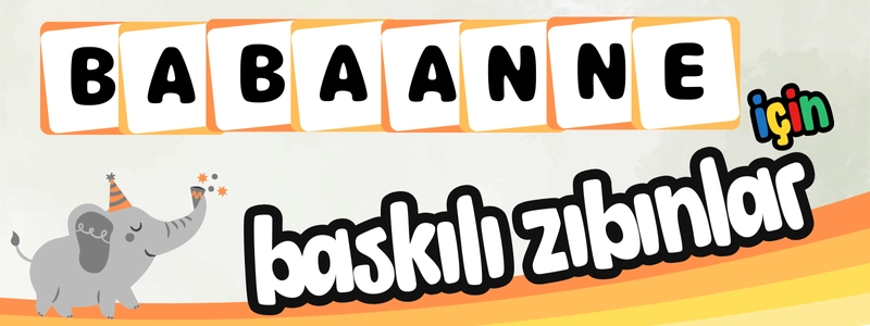 babaanne için baskılı zıbınlar