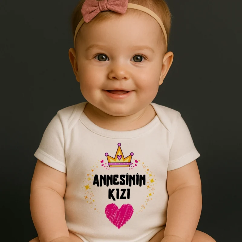 Annesinin Kızı Baskılı Zıbın