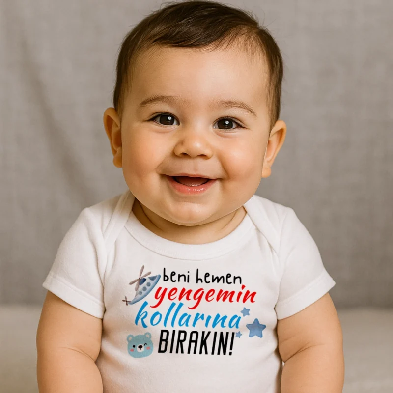 Beni Hemen Yengemin Kollarına Baskılı Zıbın