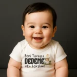 Beni Yavaşça Dedeme Ver Bakalım Baskılı Zıbın