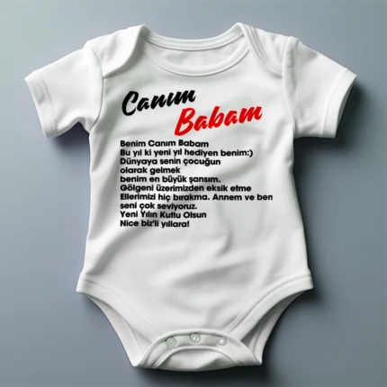 Canım Babam Yeni Yıl Baskılı Zıbın