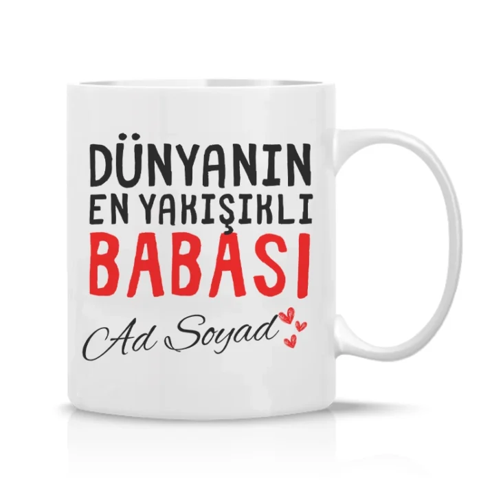 Dünyanın En Merhametli Babası Baskılı Düz Kupa