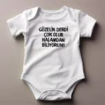Güzelin Derdi Çok Olur Halamdan Biliyorum Baskılı Zıbın