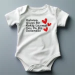 Halama Güzel Bir Rakip Lazımdı Ben Geldim Kalpli Baskılı Zıbın