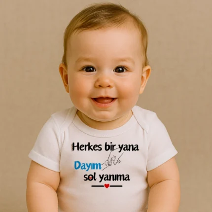 Herkes Bir Yana Dayım Sol Yanıma Baskılı Zıbın