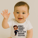 Herkes Yakışıklı Görsün Ne De Olsa Babamın Oğluyum Baskılı Zıbın