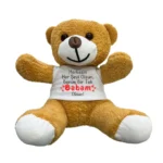 Herkesin Her Şeyi Olsun Benim Bir Tek Babam Olsun Baskılı Peluş Ayıcık