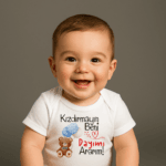 Kızdırmayın Beni Dayımı Ararım Ayıcık Baskılı Zıbın