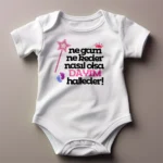 Ne Gam Ne Keder Nasıl Olsa Dayım Halleder Taç Baskılı Zıbın