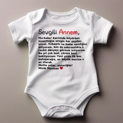 Sevgili Annem Yeni Yıl Baskılı Zıbın