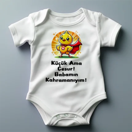 Baba Kahramanı Civciv Baskılı Zıbın