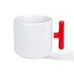 baskılı kırmızı kulplu t kupa