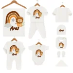 İsme Özel Hastane Çıkış Seti Aslan Gökkuşağı Bulut