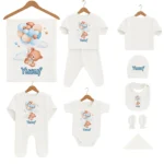 İsme Özel Hastane Çıkış Seti Mavi Balon Ayıcık