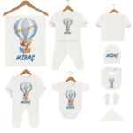 İsme Özel Hastane Çıkış Seti Uçan Balon Ayıcık