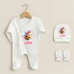 3'lü Tulum Set Arı Deseni Baskılı