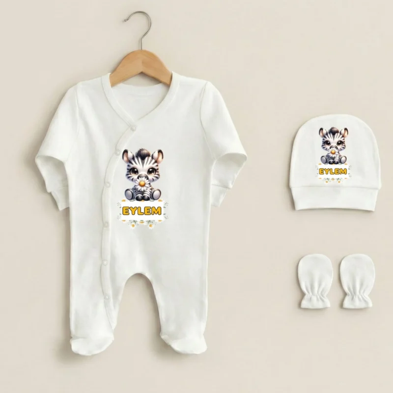 3lu Tulum Set Zebra Baskili