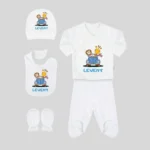 5'li Hastane Çıkış Seti Aslan ve Zürafa Desenli