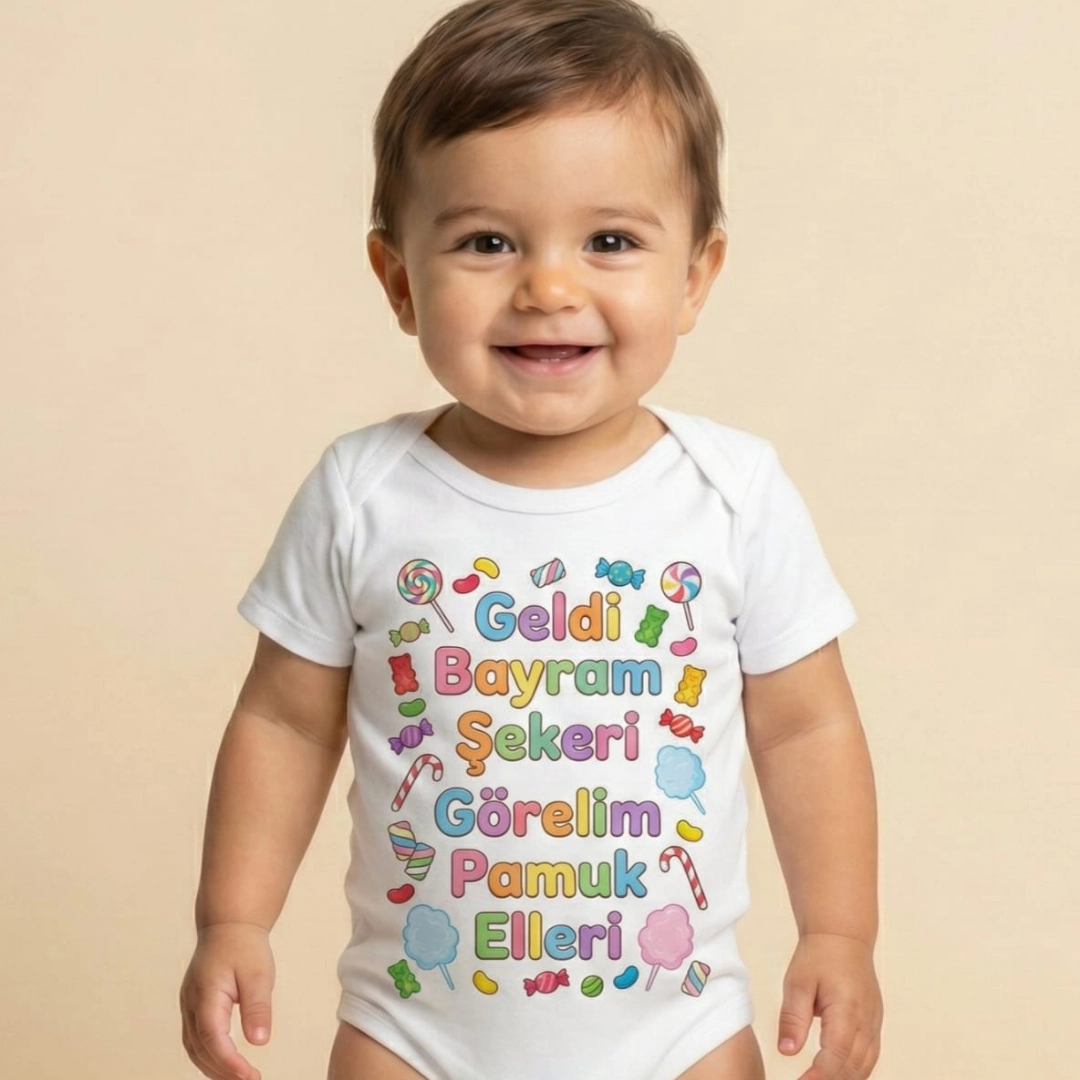 Geldi-Bayram-Sekeri-Bayramlik-Baskili-Zibin.webp Geldi Bayram Şekeri Bayramlık Baskılı Zıbın - Görsel 1