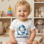 Good Night Kuzu Baskılı Bebek Zıbın Çıtçıtlı Body