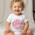 It's A Girl Baskılı Bebek Zıbın Çıtçıtlı Body