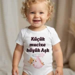 Küçük Mucize Büyük Aşk Kız Baskılı Bebek Zıbın Çıtçıtlı Body