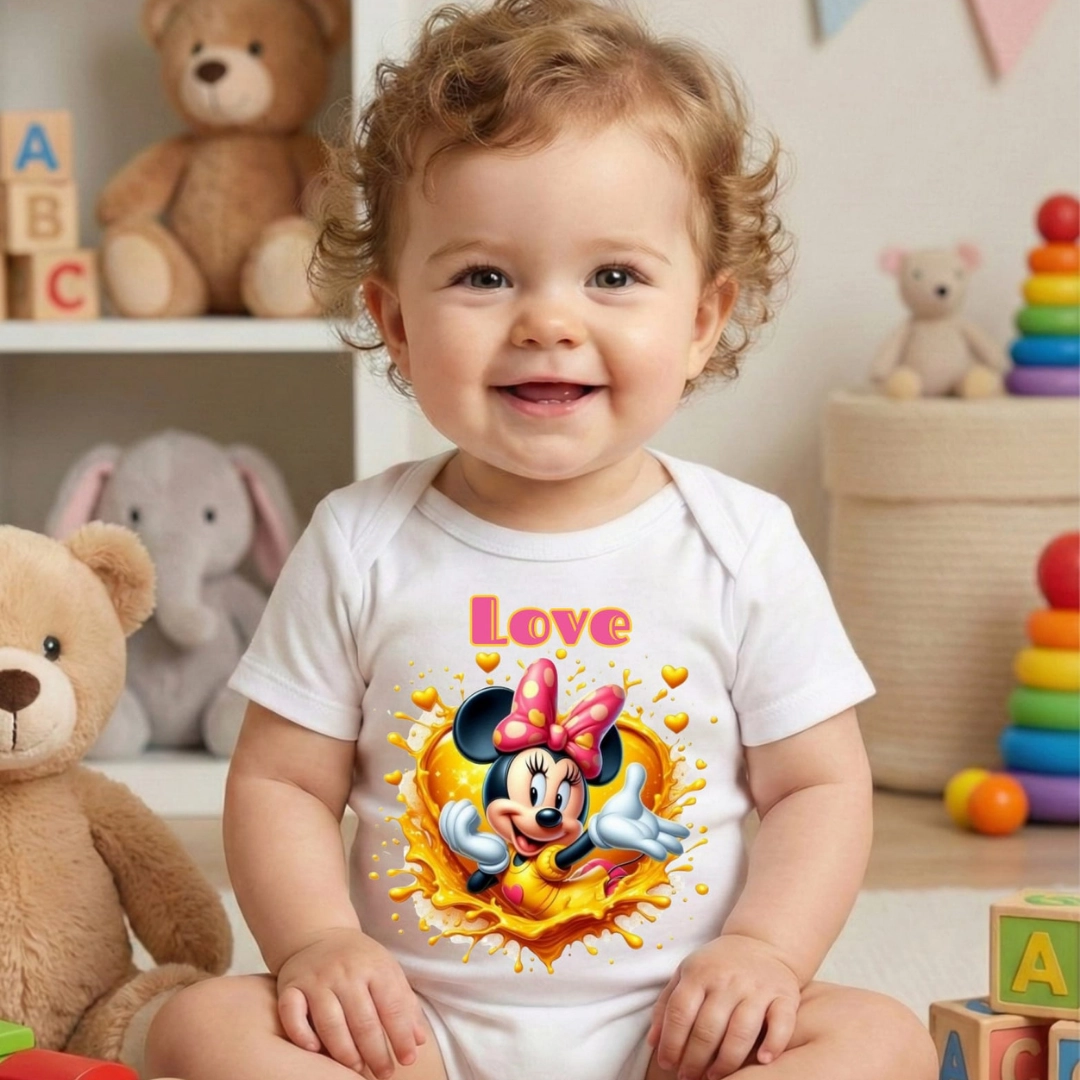 Love-Minnie-Mouse-Baskili-Zibin.webp Love Minnie Mouse Baskılı Zıbın - Görsel 1