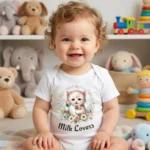 Milk Lovers Kedicik Baskılı Bebek Zıbın Çıtçıtlı Body