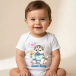 Sweet Baby Kurt Baskılı Zıbın