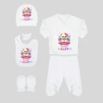 Tatlı Ayıcık Desenli 5'li Hastane Çıkış Seti