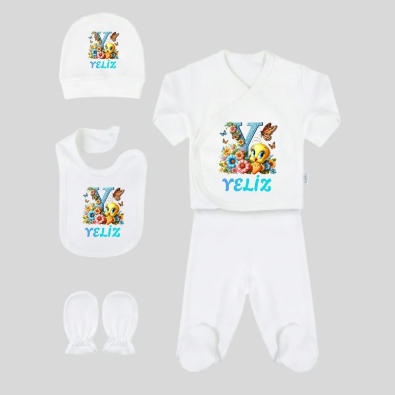 Tweety ve Harf Baskili 5li Hastane Cikis Seti