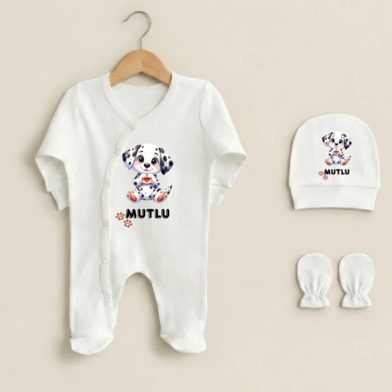 Uclu Tulum Set Sevimli Dalmacyali Baskili