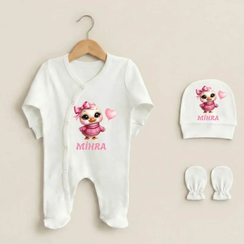 Uclu Tulum Set Sevimli Ordek Desenli