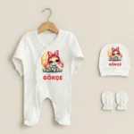 Üçlü Tulum Set Sevimli Tavşancık Baskılı